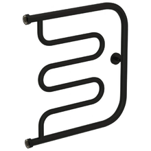 Полотенцесушитель водяной Сунержа Лира+ 31-4011-5050, высота 50 см, ширина 50 см, боковое подключение 50 см, цвет матовый черный