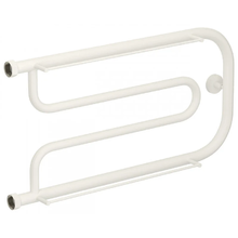 Полотенцесушитель водяной Сунержа Гусли+ 30-4010-3265, высота 32 см, ширина 65 см, боковое подключение 32 см, с 2 полками, цвет матовый белый