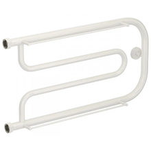Полотенцесушитель водяной Сунержа Гусли+ 12-4010-3265, высота 32 см, ширина 65 см, боковое подключение 32 см, с 2 полками, цвет белый