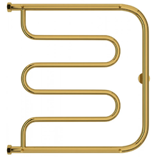 Полотенцесушитель водяной Сунержа Лира+, высота 60 см, ширина 60 см, боковое подключение 60 см, с 2 полками, цвет золото, 03-4012-6060