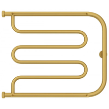 Полотенцесушитель водяной Сунержа Лира+, высота 50 см, ширина 65 см, боковое подключение 50 см, с 2 полками, цвет матовое золото, 032-4012-5065