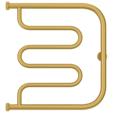 Полотенцесушитель водяной Сунержа Лира+, высота 50 см, ширина 50 см, боковое подключение 50 см, цвет матовое золото, 032-4011-5050