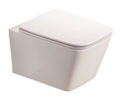 Подвесной безободковый унитаз Azario Nova AZ-2216 SP, крышка микролифт, ультратонкая, белый