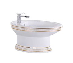 Биде CeramaLux Lux Classic 4285 37.5 x 64.5 x 39 см напольное, белый, золото