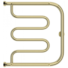 Полотенцесушитель водяной Сунержа Лира+, высота 50 см, ширина 50 см, с полкой, боковое подключение 50 см, цвет шампань, 020-4012-5050