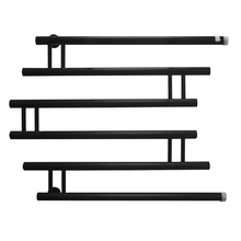 Полотенцесушитель водяной Energy Modern 600 x 700, ширина 81 см, высота 63 см, боковое подключение 1 дюйм, черный матовый, EWTRMODRN06070R905M