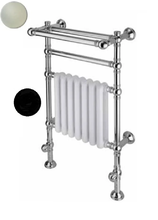 Полотенцесушитель с радиатором Margaroli Armonia 9-204 9204SNRAL, высота 97.3 см, ширина 62.5 см, сатин никель, радиатор черный