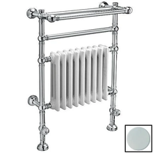 Полотенцесушитель водяной с полкой Margaroli Armonia 9-200 92005504BNP, высота 97.2 см, ширина 60 см, светлый никель