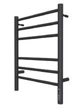 Полотенцесушитель электрический Terminus Аврора П6 450х600 электро КС 4670078527479, ширина 45 см, высота 60 см, диммер справа, черный матовый