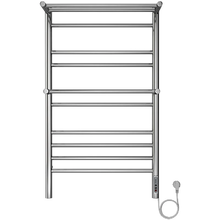 Полотенцесушитель электрический Aquatek Альфа П10, 50/90, с полкой, ширина 50 см, высота 90 см, диммер справа, хром, AQ EL RRP1090CH