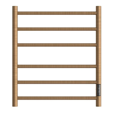 Полотенцесушитель электрический Point Аврора, П6, ширина 50 см, высота 60 см, диммер справа, бронза, PN10856BR