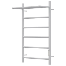 Полотенцесушитель электрический Point Афина с полкой, П5, ширина 50 см, высота 80 см, диммер справа, белый, PN04858PW