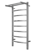 Полотенцесушитель электрический Terminus Классик с/п П8 400х850 электро, 4670078531407, ширина 40 см, высота 85 см, диммер справа, с полкой, цвет нержавеющая сталь