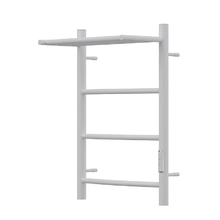 Полотенцесушитель электрический Point Афина с полкой, П3, ширина 40 см, высота 60 см, диммер справа, белый, PN04846PW