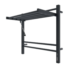 Полотенцесушитель электрический Terminus Горизонт П8 600х600 электро КС, 4670078543523, ширина 60 см, высота 60 см, диммер справа, с полкой, черный муар