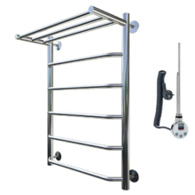 Полотенцесушитель Тругор Браво эл ТЭН 1 П 80*60 (ЛЦ4), ширина 60 см, высота 80 см, с полкой, хром