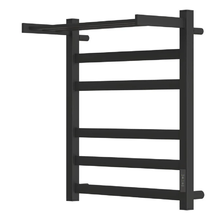 Полотенцесушитель электрический Point Меркурий PN83856PB, ширина 50 см, высота 60 см, диммер справа, с полкой, цвет черный