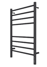 Полотенцесушитель электрический Terminus Аврора П8 500х800 электро КС 4670078527493, ширина 50 см, высота 80 см, диммер справа, черный матовый