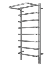 Полотенцесушитель электрический Terminus Полка П8 400х850 электро, 4670078531445, ширина 40 см, высота 85 см, диммер справа, с полкой, цвет нержавеющая сталь