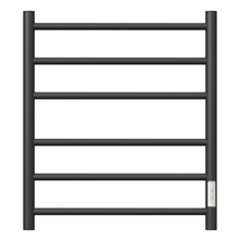 Полотенцесушитель электрический Point Аврора, П6, ширина 40 см, высота 60 см, диммер справа, черный, PN10846B