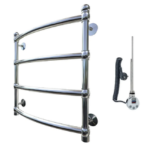 Полотенцесушитель электрический Тругор Ретро эл ТЭН, Ретро/элТЭН6050D25, ширина 50 см, высота 60 см, хром