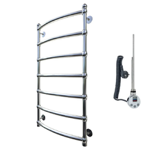 Полотенцесушитель электрический Тругор Ретро эл ТЭН, Ретро/элТЭН10040D25, ширина 40 см, высота 100 см, хром