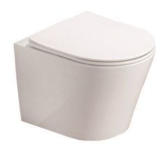 Подвесной безободковый унитаз Azario Teramo AZ-0053SP, крышка микролифт, белый