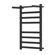 Полотенцесушитель электрический Point Меркурий PN83858PB, ширина 50 см, высота 80 см, диммер справа, с полкой, цвет черный