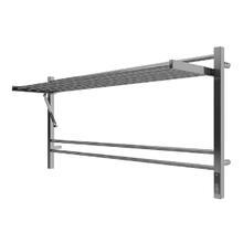 Полотенцесушитель электрический Terminus Горизонт П8 1200х600 электро, 4670078543332, ширина 120 см, высота 60 см, диммер справа, с полкой, цвет нержавеющая сталь