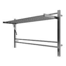 Полотенцесушитель электрический Terminus Горизонт П8 1000х600 электро, 4670078543271, ширина 100 см, высота 60 см, диммер справа, с полкой, цвет нержавеющая сталь