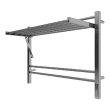 Полотенцесушитель электрический Terminus Горизонт П8 800х600 электро, 4670078543530, ширина 80 см, высота 60 см, диммер справа, с полкой, цвет нержавеющая сталь