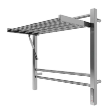 Полотенцесушитель электрический Terminus Горизонт П8 600х600 электро, 4670078543424, ширина 60 см, высота 60 см, диммер справа, с полкой, цвет нержавеющая сталь