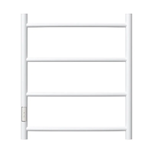 Полотенцесушитель электрический Point Афина, П4, ширина 50 см, высота 60 см, диммер слева, белый, PN04756W