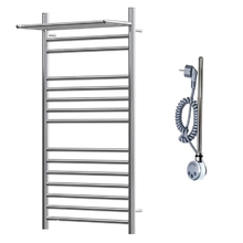 Полотенцесушитель электрический Point Аврора Премиум с полкой, П14, ширина 50 см, высота 100 см, хром, PN10150SPE