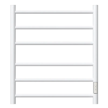 Полотенцесушитель электрический Point Аврора, П6, ширина 40 см, высота 60 см, диммер справа, белый, PN10846W