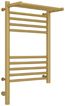 Полотенцесушитель электрический Сунержа Богема 3.0 600 x 400 с полкой, ширина 43.2 см, высота 72.4 см, матовое золото, L/R