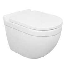 Подвесной безободковый унитаз Azario Fora AZ-0017-UQ1, крышка микролифт, смыв торнадо, белый