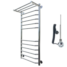 Полотенцесушитель Тругор Браво эл ТЭН 2 П 120*60 (ЛЦ4), ширина 60 см, высота 120 см, с полкой, хром