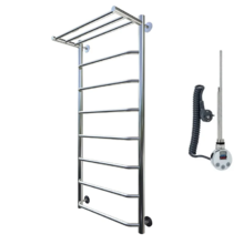 Полотенцесушитель Тругор Браво эл ТЭН 1 П 120*40 (ЛЦ4), ширина 40 см, высота 120 см, с полкой, хром