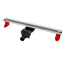 Душевой лоток Berges Super Slim 090153, 70 см, матовый хром, подрезной, горизонтальный выпус