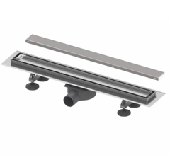 Дренажный канал TECE TECElinus, 70 см, в комплекте с двухсторонней декоративной вставкой (основа для плитки "tile" и панель "steel" брашированная сталь), 15103070