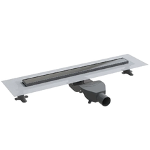 Дренажный канал Boheme Premium Linear 982-60-GM, 60 см, в комплекте с решеткой под плитку, цвет gun metal