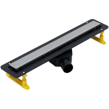 Дренажный канал Allen Brau Infinity, 65 см, с решеткой под плитку, цвет черный, 9.50004.SS