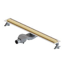Дренажный канал Boheme Premium Linear, 80 см, в комплекте с решеткой под плитку, цвет золото, 982-80-G