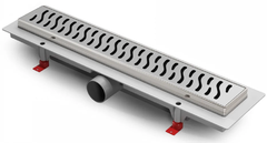 Водоотводящий желоб Azario Harmony 45 см c рамкой из нержавеющей стали, хром глянцевый, AZ-CH 450 HN