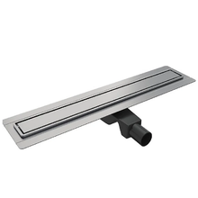 Дренажный канал Timo Basic Steel 70 см с решеткой под плитку, цвет сталь, BSPG-70 S50Rb