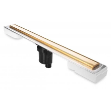 Душевой лоток Berges B1 Keramik 900 092020, выпуск вертикальный, решетка золото глянец