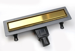 Дренажный канал RGW Drain Leo-31, 60213140-06, 40 см, решетка золото браш