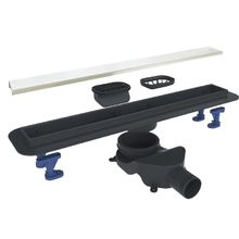 Дренажный канал BelBagno Luce BB-LD-LUCE-90-BIANCO, 90 см, с решеткой под плитку, цвет белый матовый