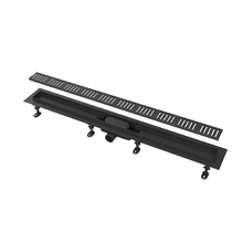 Дренажный канал Kerama Marazzi APZ10BLACK-850KM, с перфорированной решеткой, smart, нержавеющая сталь, цвет черный матовый